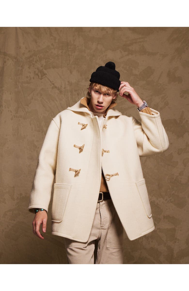 Fortela Duffle Virgin Wool Jacket, Alternate, color, Off White