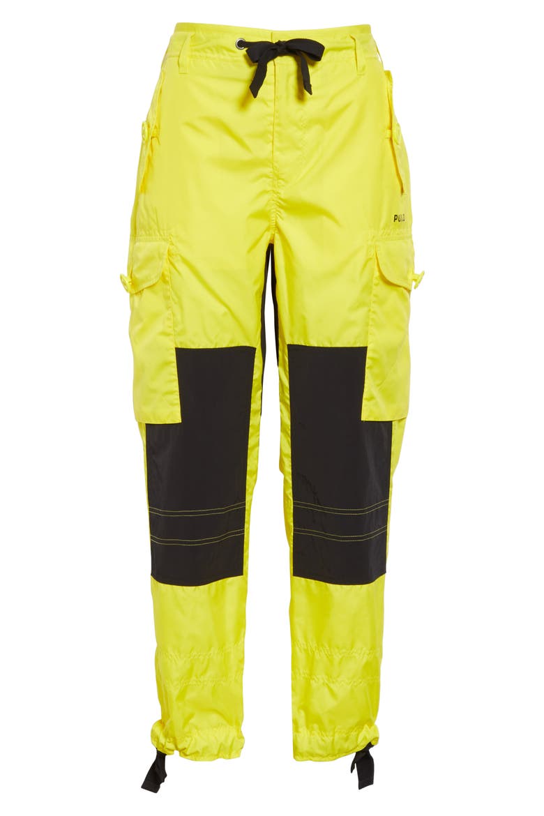 Colorblock Cargo Pants, Alternate, color, OPTIC YELLOW/ POLO BLACK