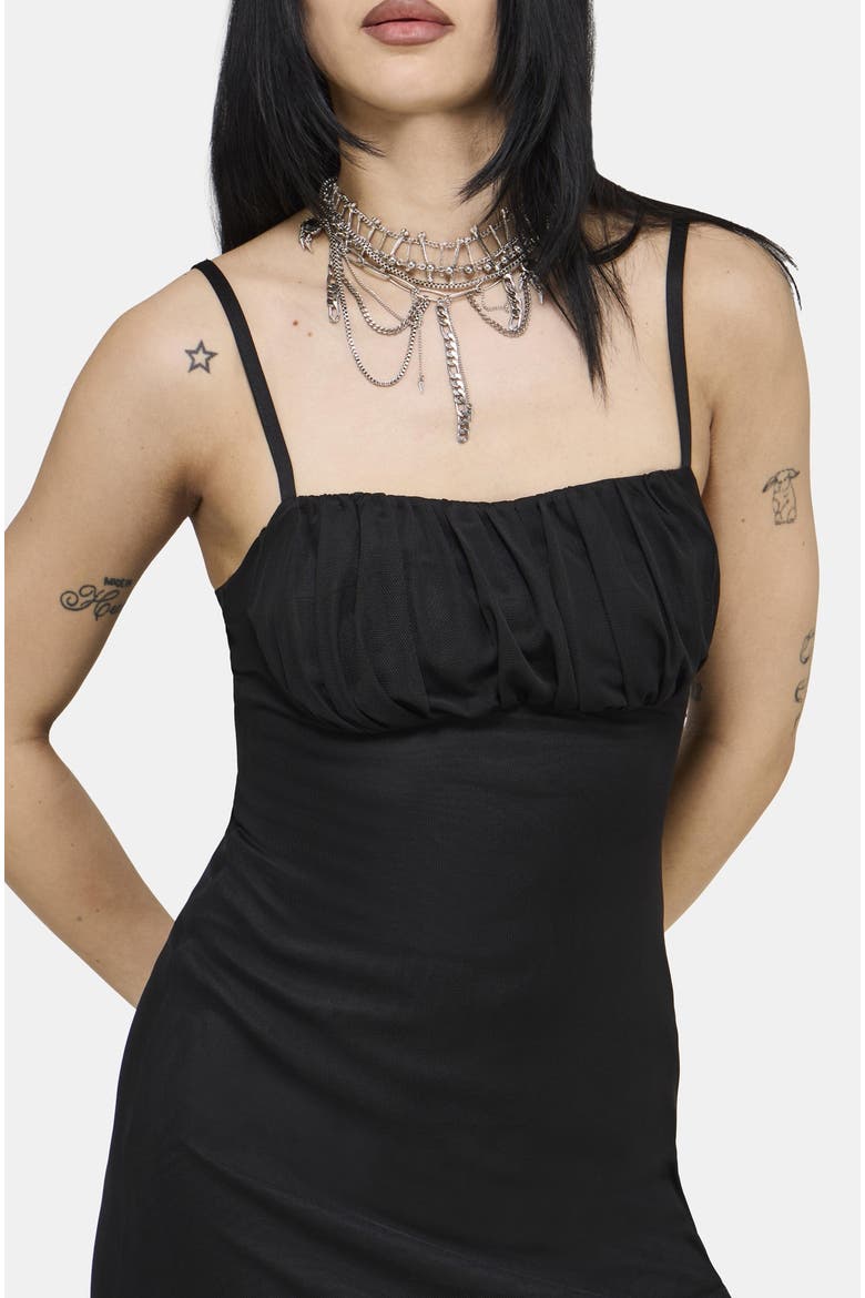 Druella Lace Cami Midaxi Dress, Alternate, color, Black