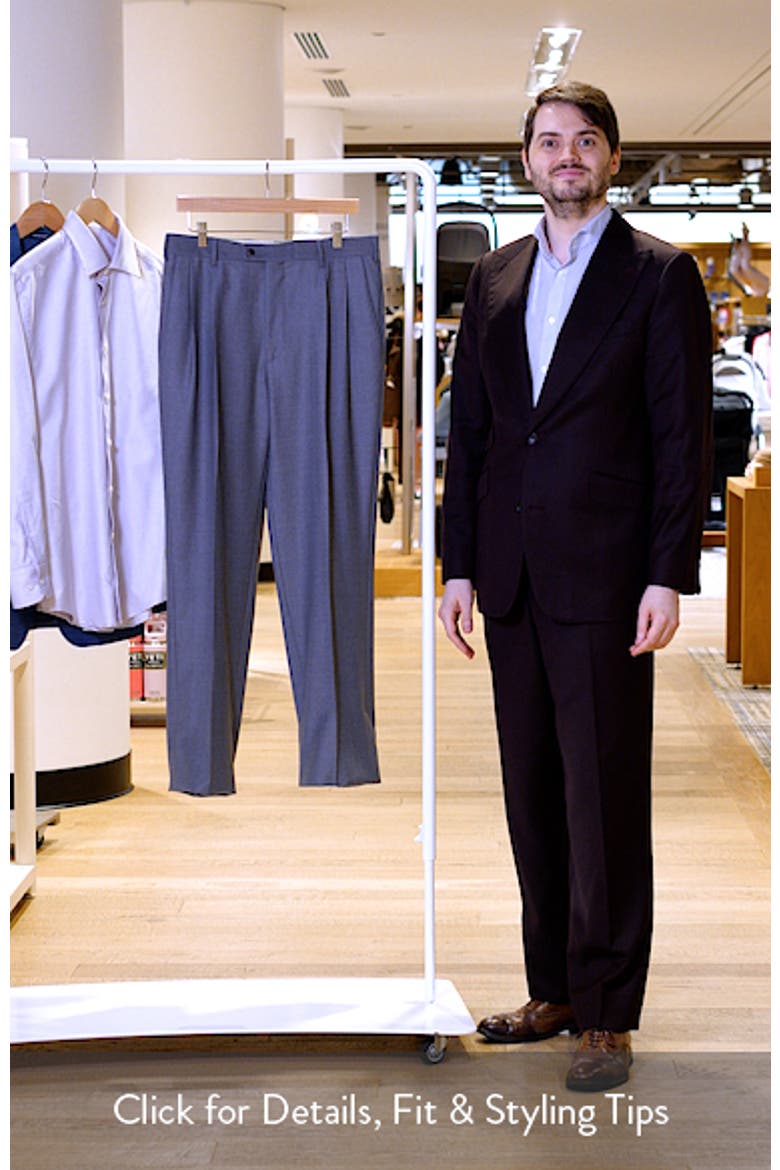 Bennett Straight Leg Pleated Dress Pants video