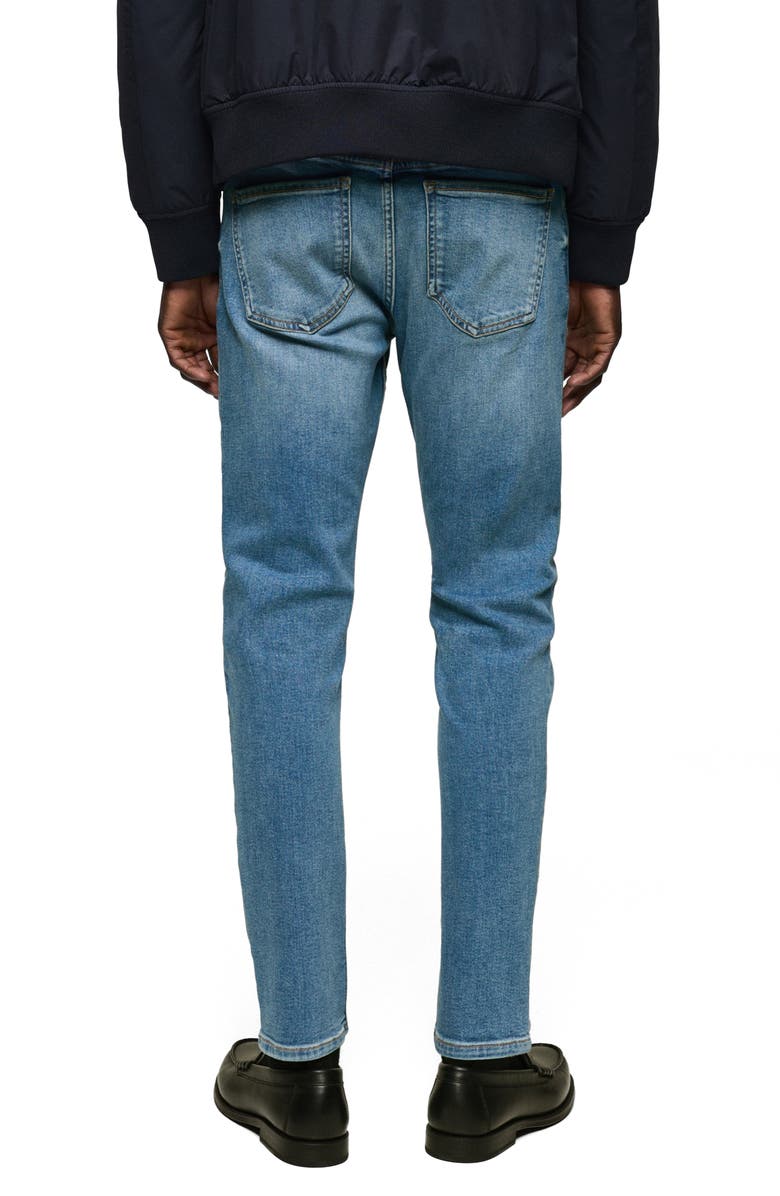 MANGO Jude Skinny Fit Stretch Denim Jeans, Alternate, color, Medium Blue