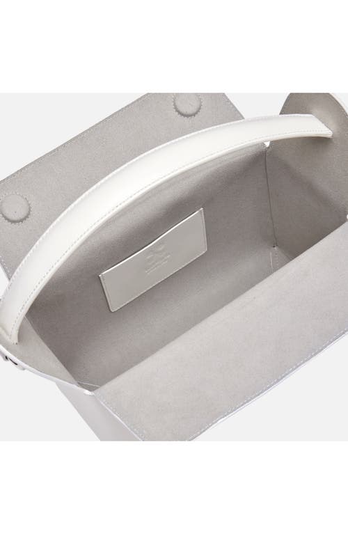 We-ar4 The Pastry Box 23 Leather Top Handle Bag In Off White