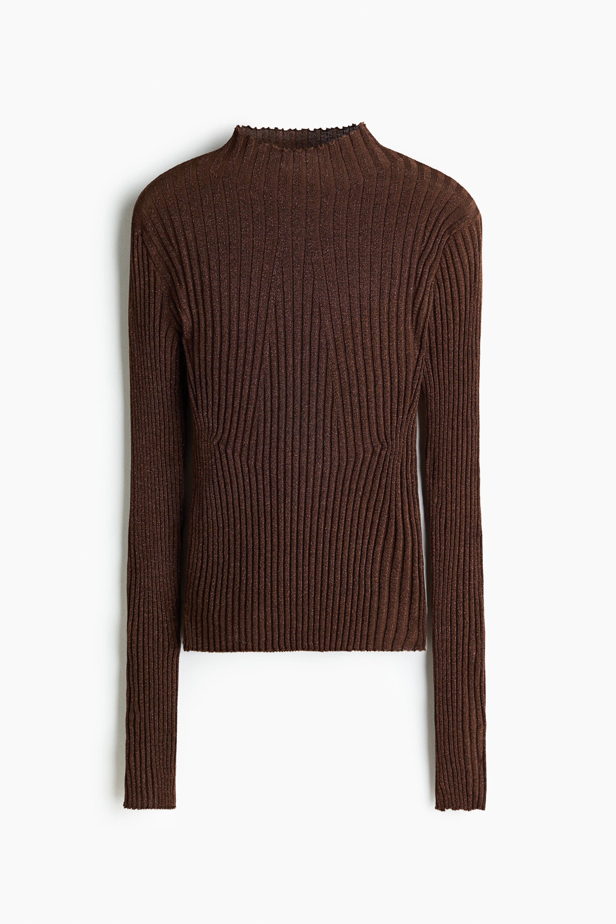 Glittery Turtleneck Top