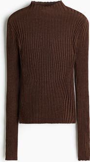 H&M Glittery Turtleneck Top