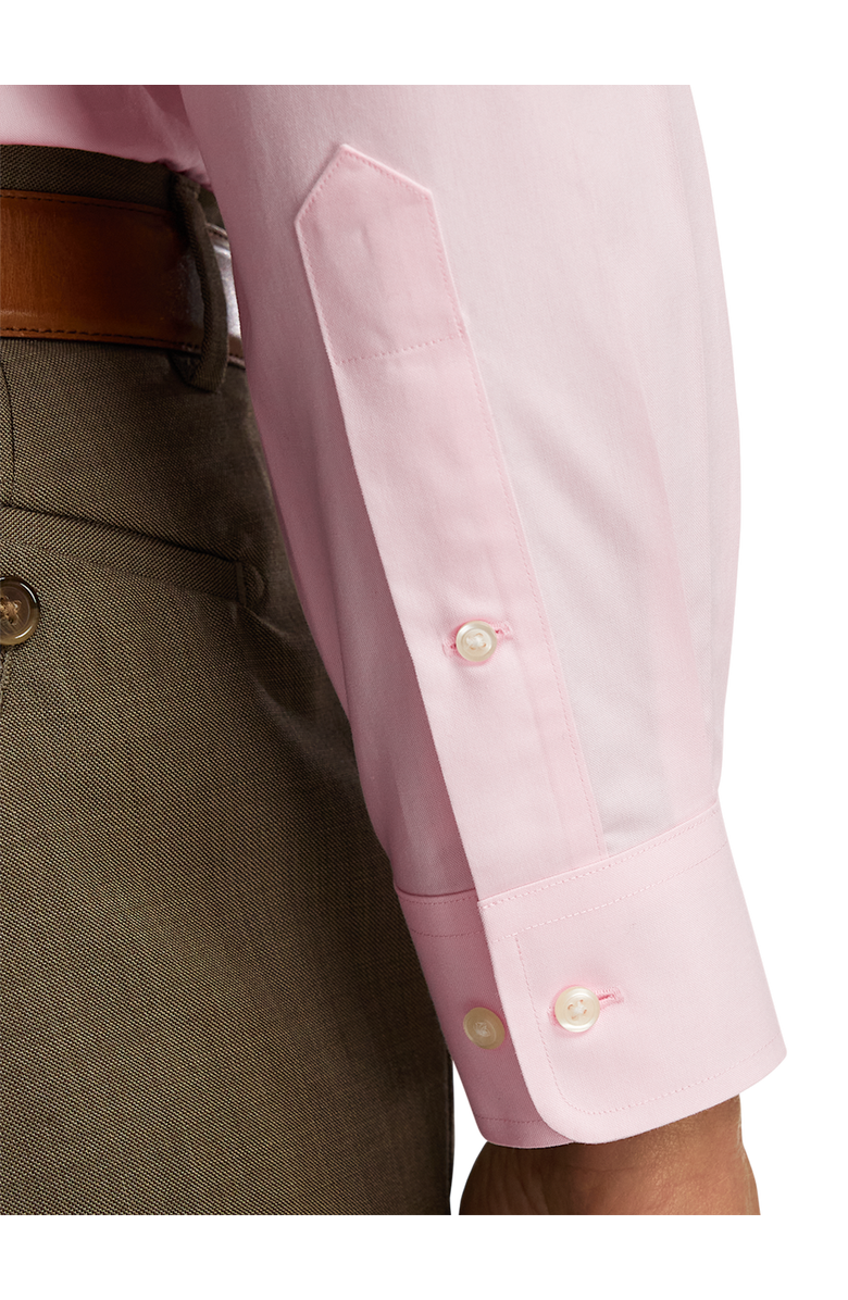Paul Fredrick Slim Fit Non-iron Cotton Pinpoint Solid Button Down Collar Dress Shirt, Alternate, color, Pink