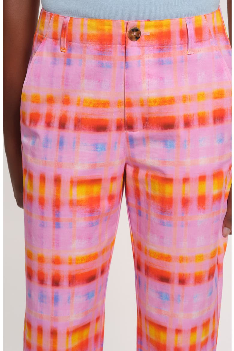 Slim Fit Ankle Cotton Pants, Alternate, color, PINK MULTI