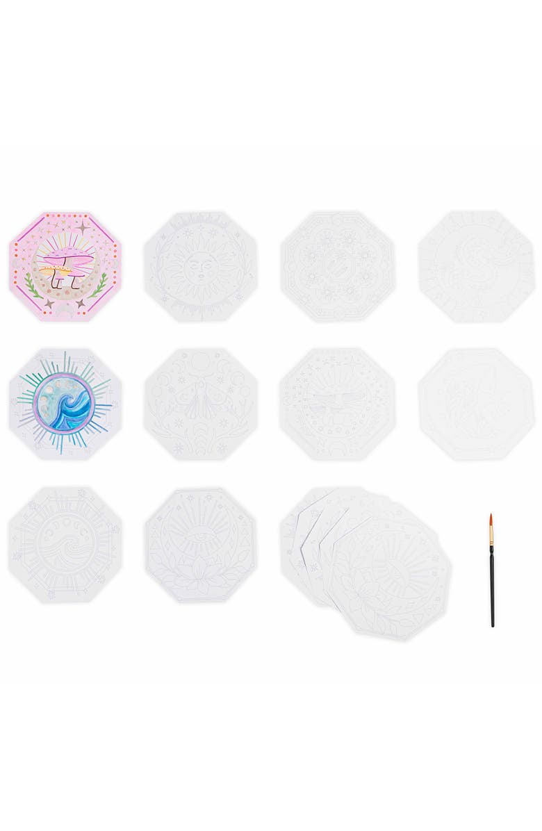 Brea Reese Vivid Mixed Media Coloring Pad, Octagon, 24 Shaped Sheets, Alternate, color, Multicolored