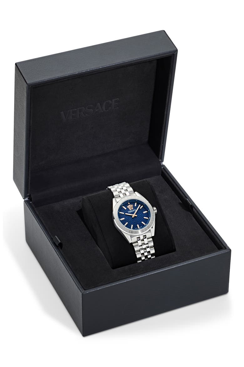 V-Code Bracelet Watch, 36mm, Alternate, color, STAINLESS STEEL