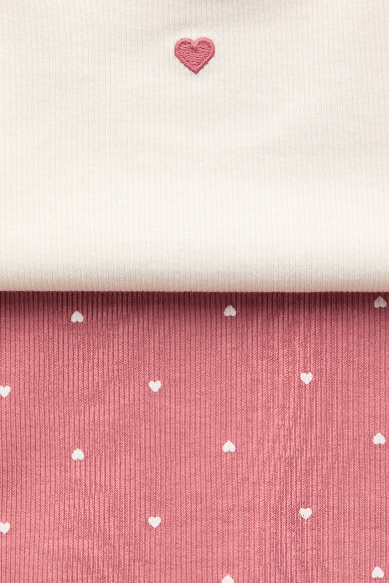 2-pack Cotton Pointelle Tops, Alternate, color, Pink/hearts