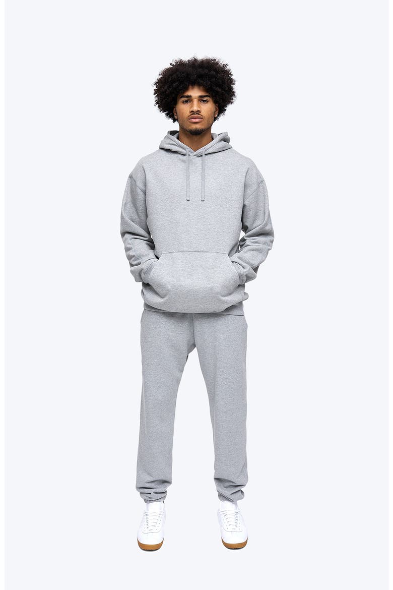 Midweight Terry Relaxed Hoodie, Alternate, color, HEATHER GY