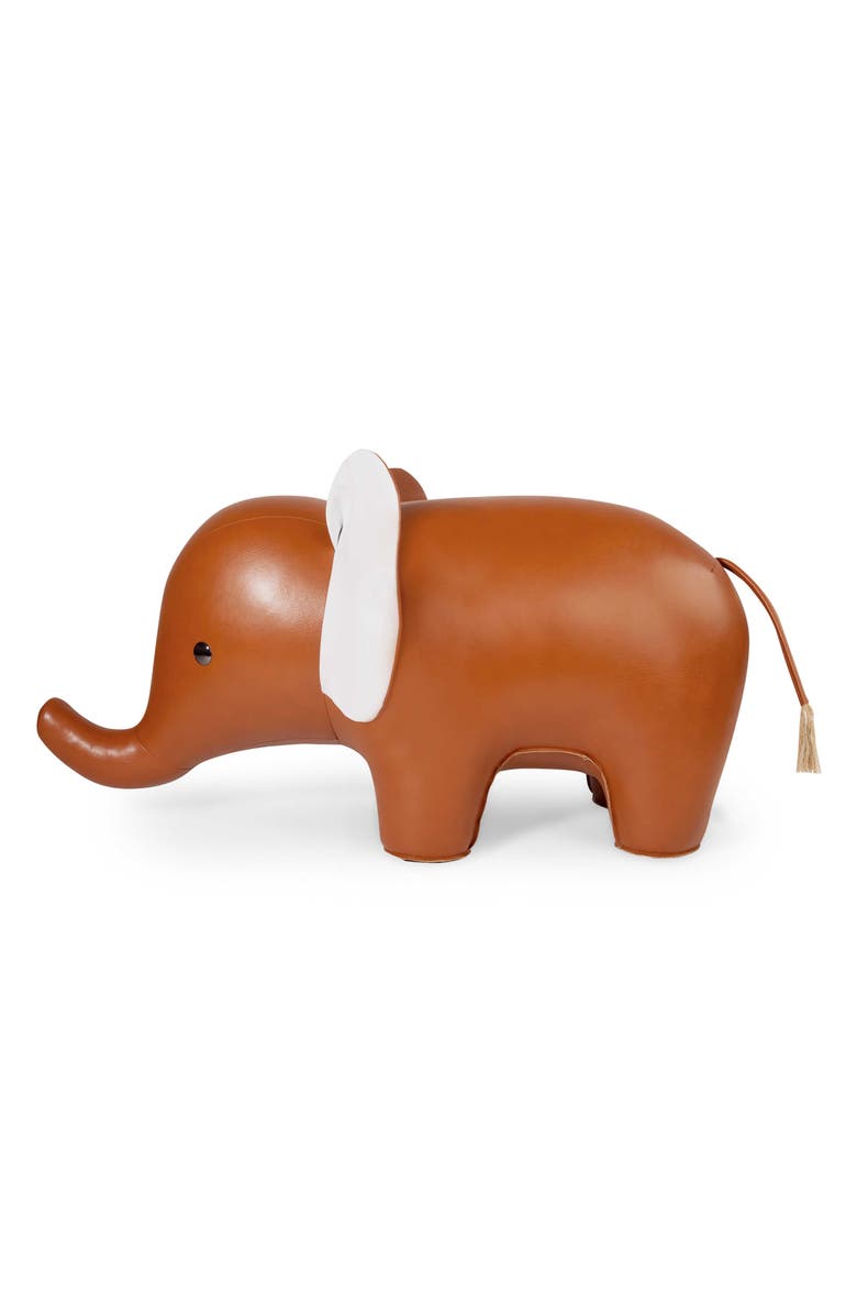 Zuny Elephant Giant Decoration, Alternate, color, Tan White