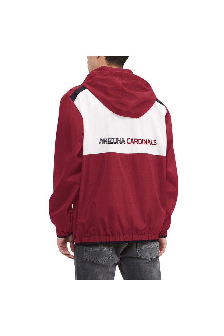 Men's Tommy Hilfiger Cardinal/White Arizona Cardinals Carter Half-Zip Hooded Top, Alternate, color, Cardinal