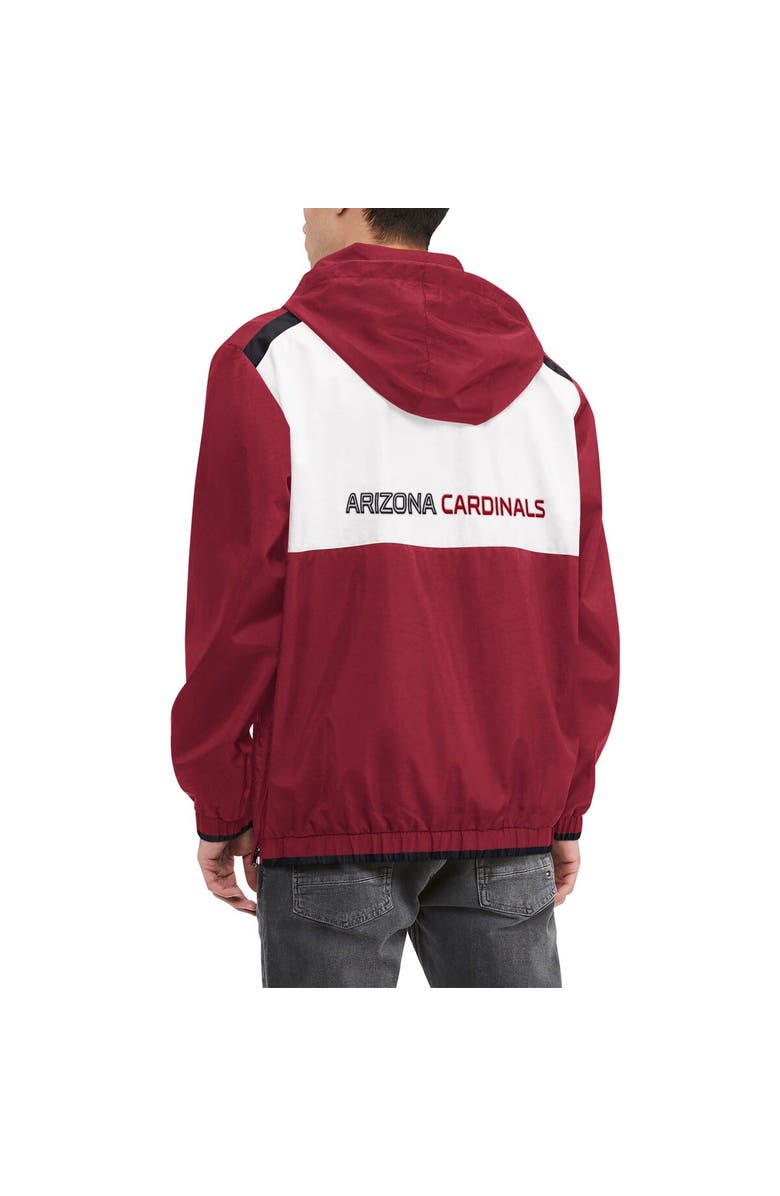 Tommy Hilfiger Men's Tommy Hilfiger Cardinal/White Arizona Cardinals Carter Half-Zip Hooded Top, Alternate, color, Cardinal