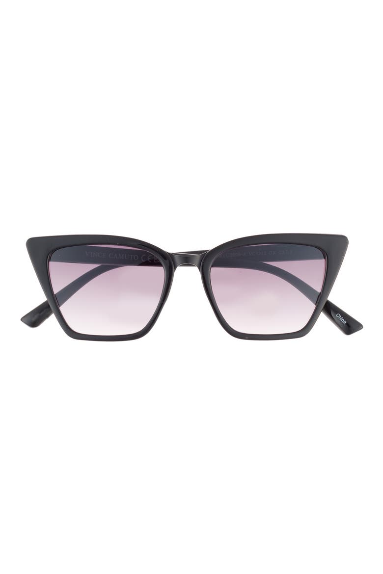 50mm Cat Eye Sunglasses, Main, color, BLACK