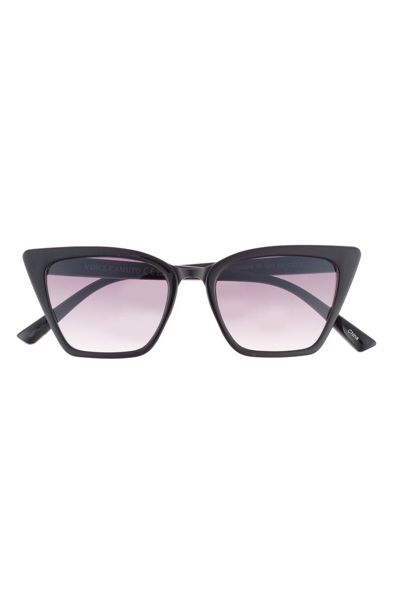 Vince Camuto 50mm Cat Eye Sunglasses, Main, color, Black