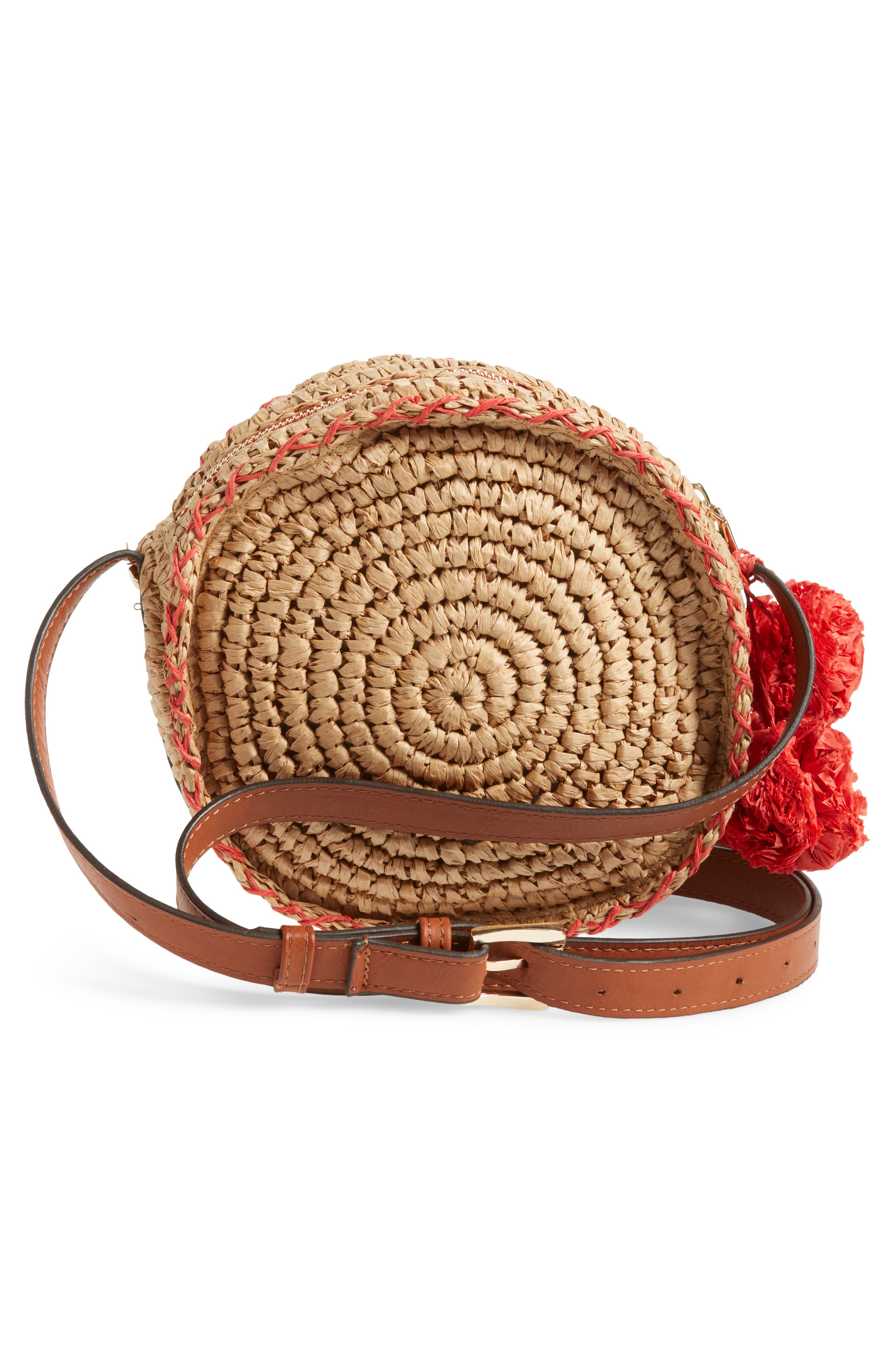 Tommy Bahama Pirro Woven Straw Crossbody Bag, Alternate, color, 