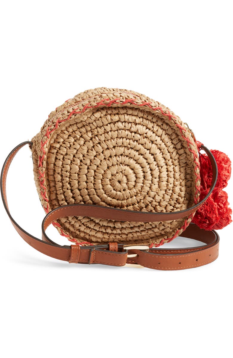 Tommy Bahama Pirro Woven Straw Crossbody Bag, Alternate, color,
