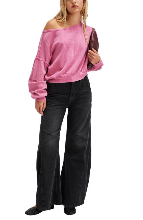 Free People Ife Oversize Thermal Sweatshirt
