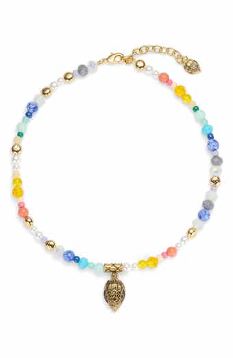 Kurt Geiger London Beaded Eagle Head Pendant Necklace