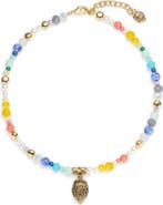 Kurt Geiger London Beaded Eagle Head Pendant Necklace