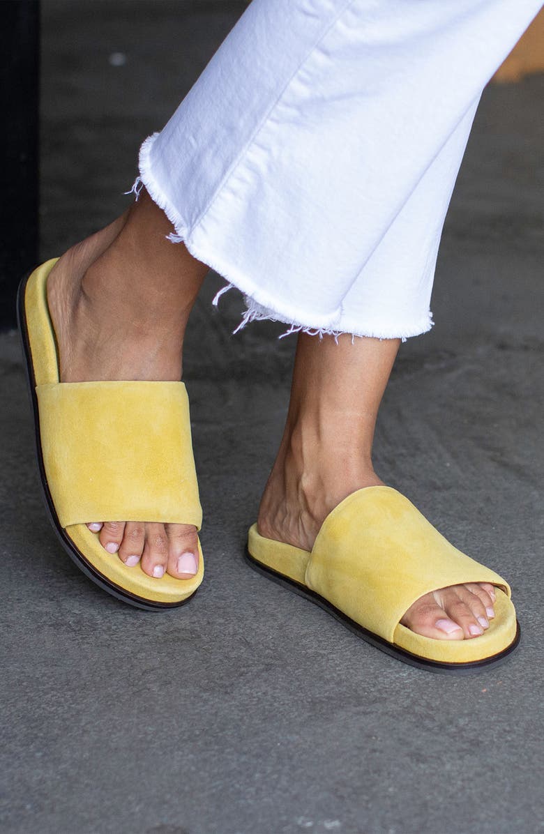 Seychelles Farrah Slide Sandal, Alternate, color, Mustard