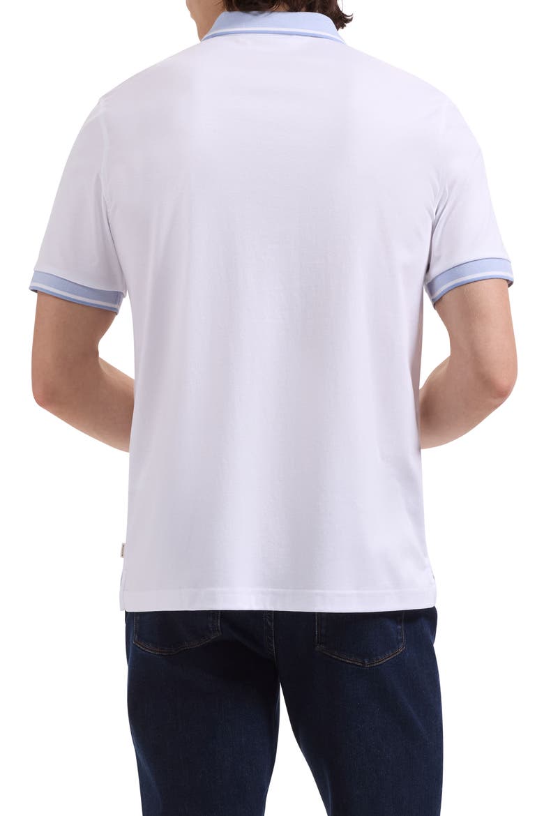 Tipped Pima Cotton Piqué Polo, Alternate, color, WHITE
