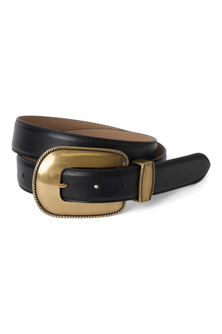 Walker Colt Leather Belt, Alternate, color, BLACK BRASS