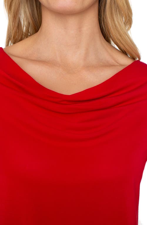 Liverpool Los Angeles Cowl Neck Jersey Top In Red