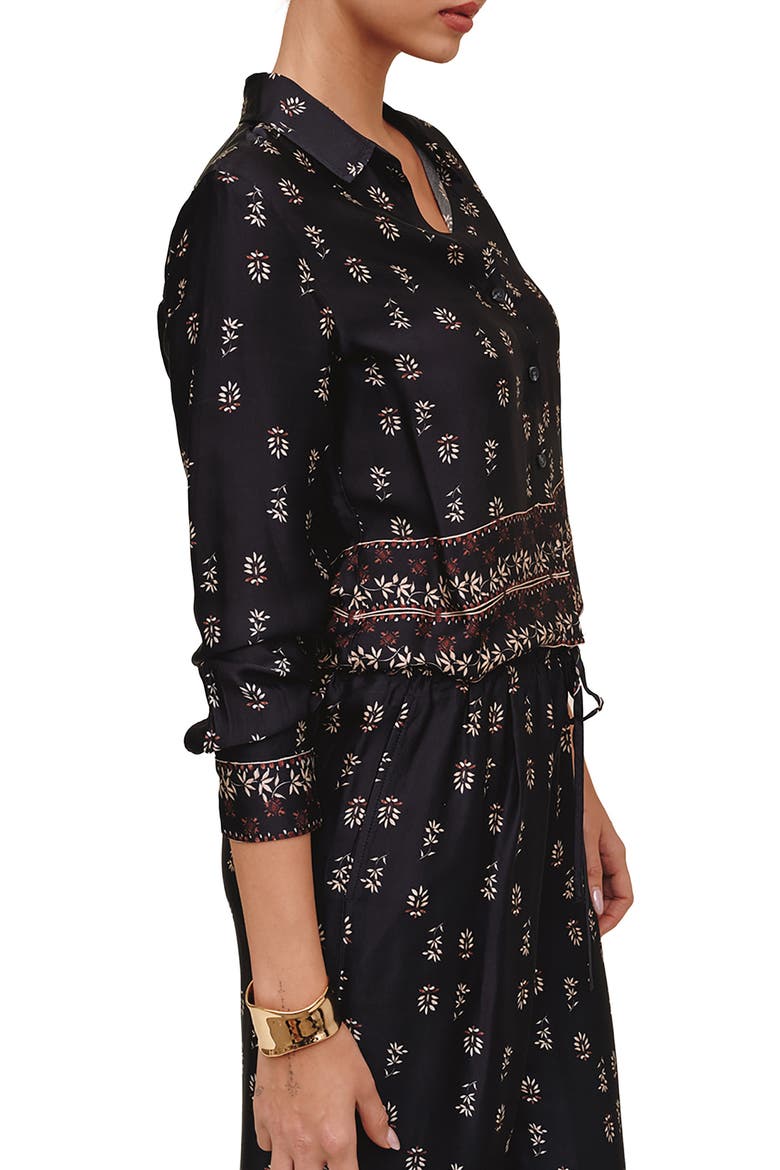 Floral Border Print Long Sleeve Button-Up Shirt, Alternate, color, FLORAL BORDER PRINT
