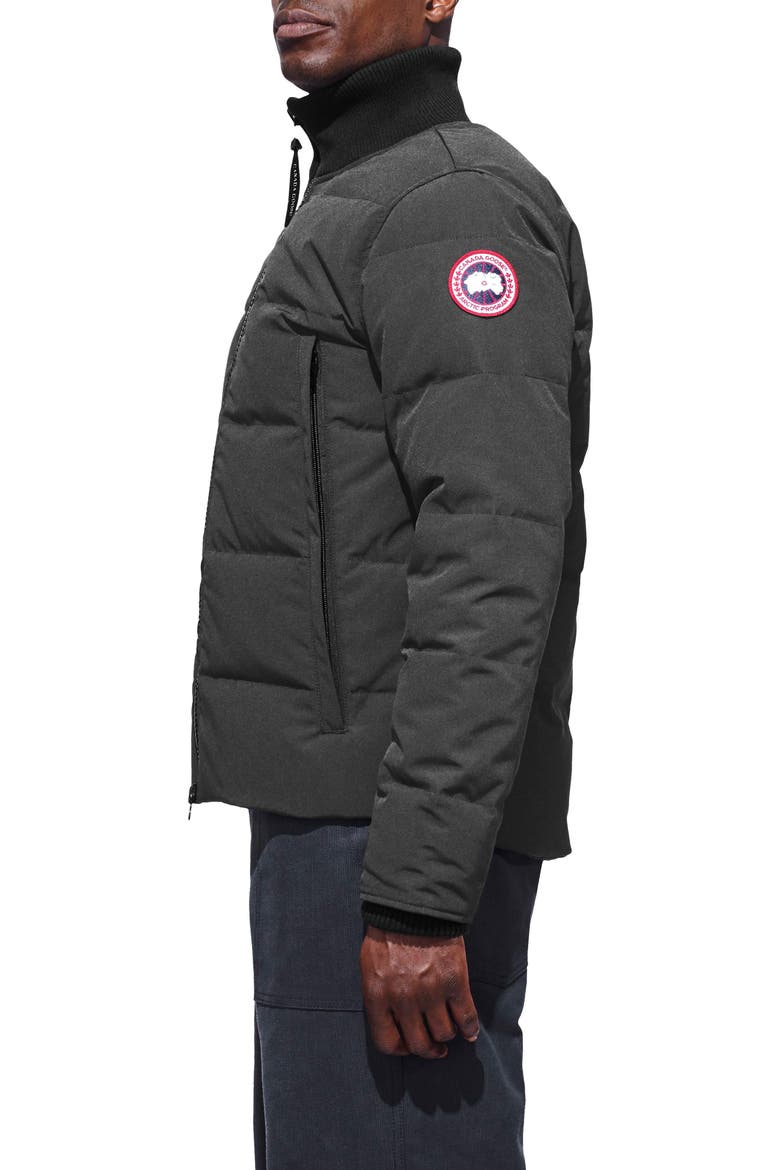 'Woolford' Slim Fit Down Bomber Jacket, Alternate, color, GRAPHITE