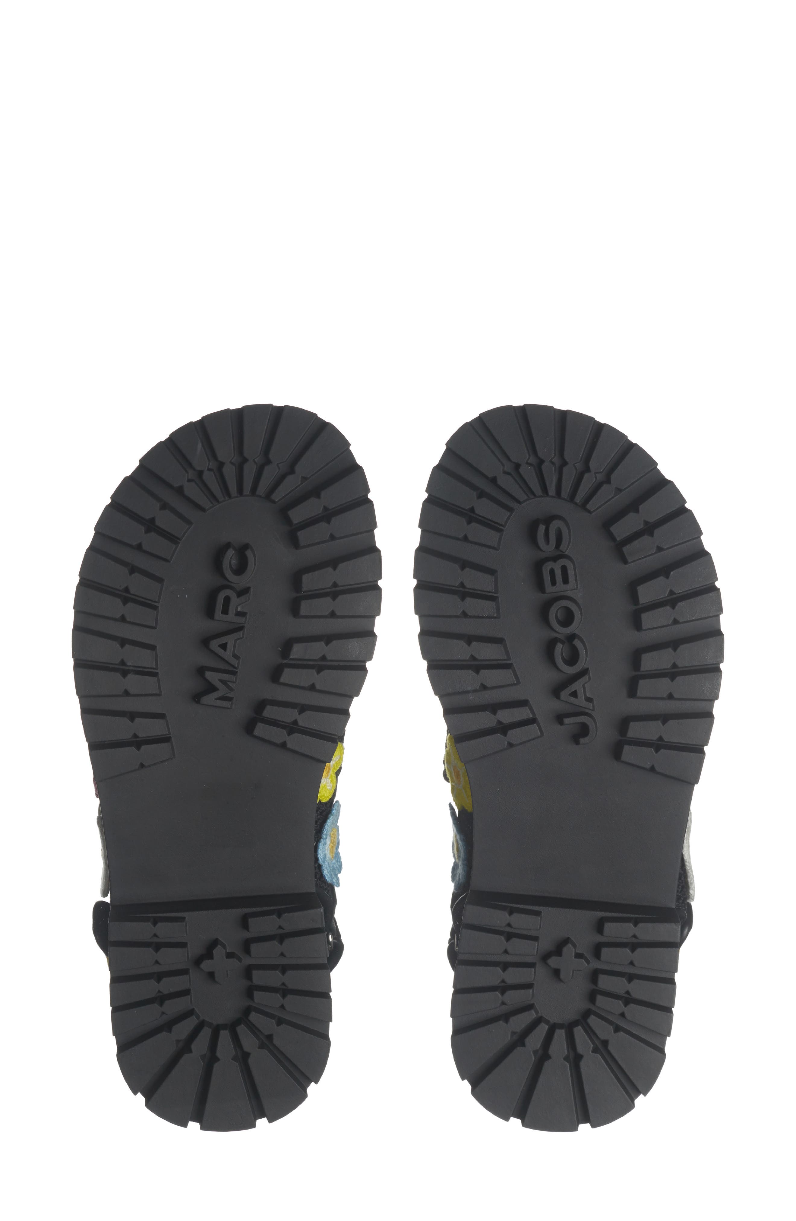 Marc Jacobs Crocheted Daisy Platform Sandal, Alternate, color, Black Multi