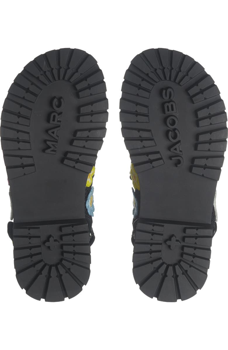 Marc Jacobs Crocheted Daisy Platform Sandal, Alternate, color, Black Multi