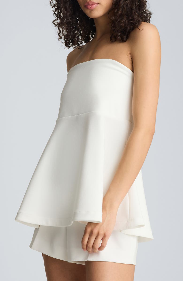 Kenneth Cole Strapless Peplum Top, Alternate, color, 