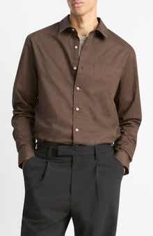 Vince Cotton Poplin Button-Up Shirt