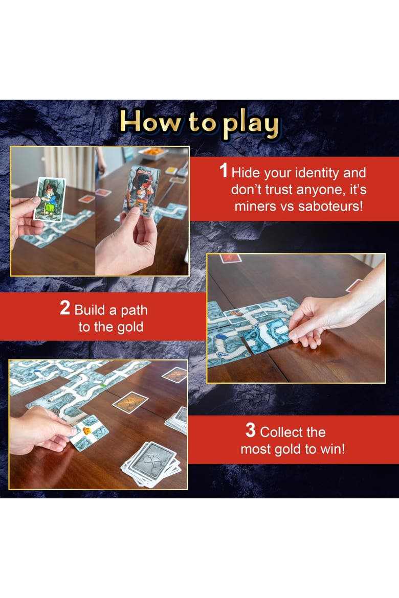 Saboteur 2 Stratey Card Game, Alternate, color, Multicolored