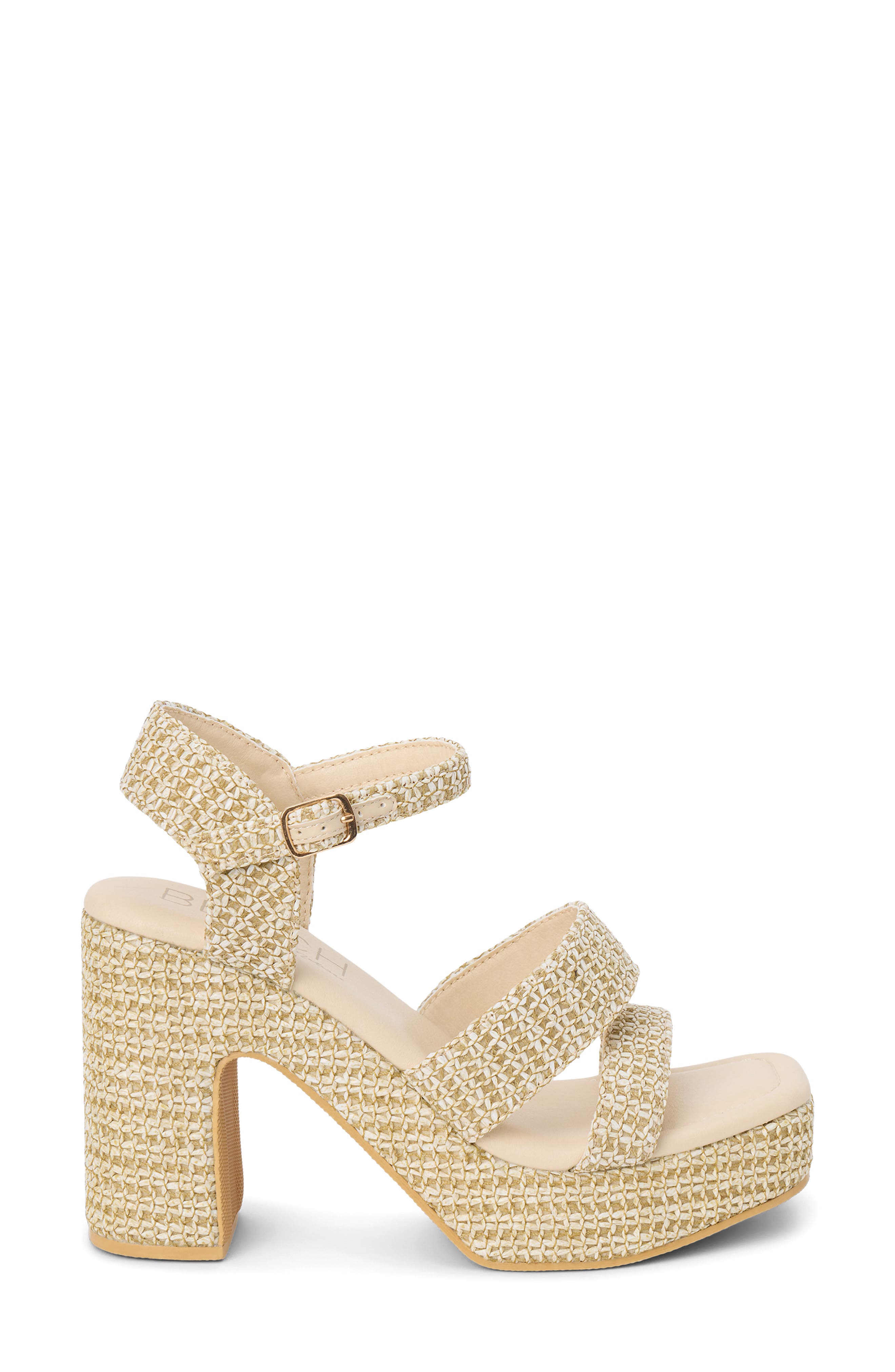 Alessia Ankle Strap Platform Sandal, Alternate, color, BEIGE RAFFIA