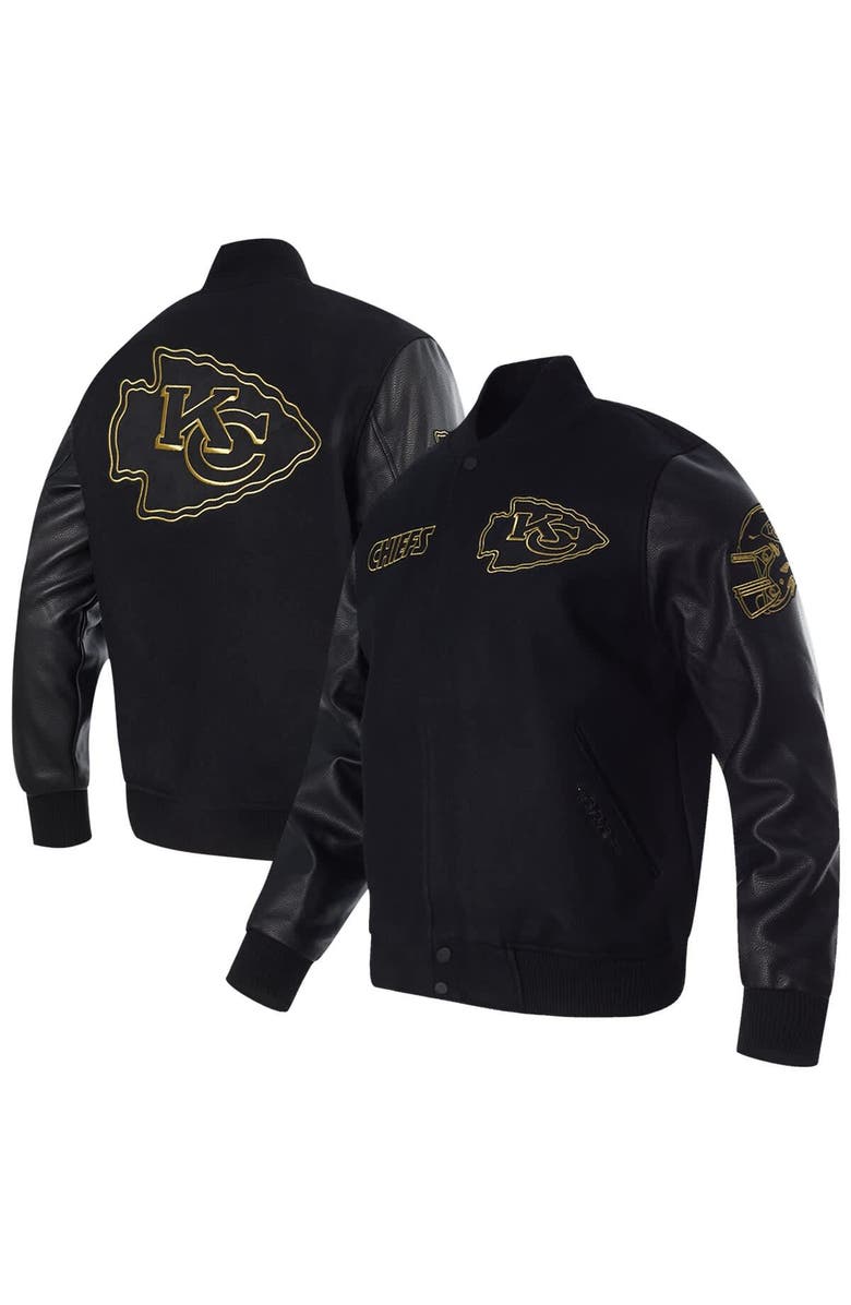 PRO STANDARD Men's Pro Standard Black Kansas City Chiefs Full-Zip Varsity Jacket, Main, color,