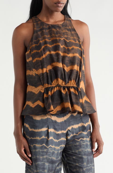 Gathered Front Cotton Voile Tank