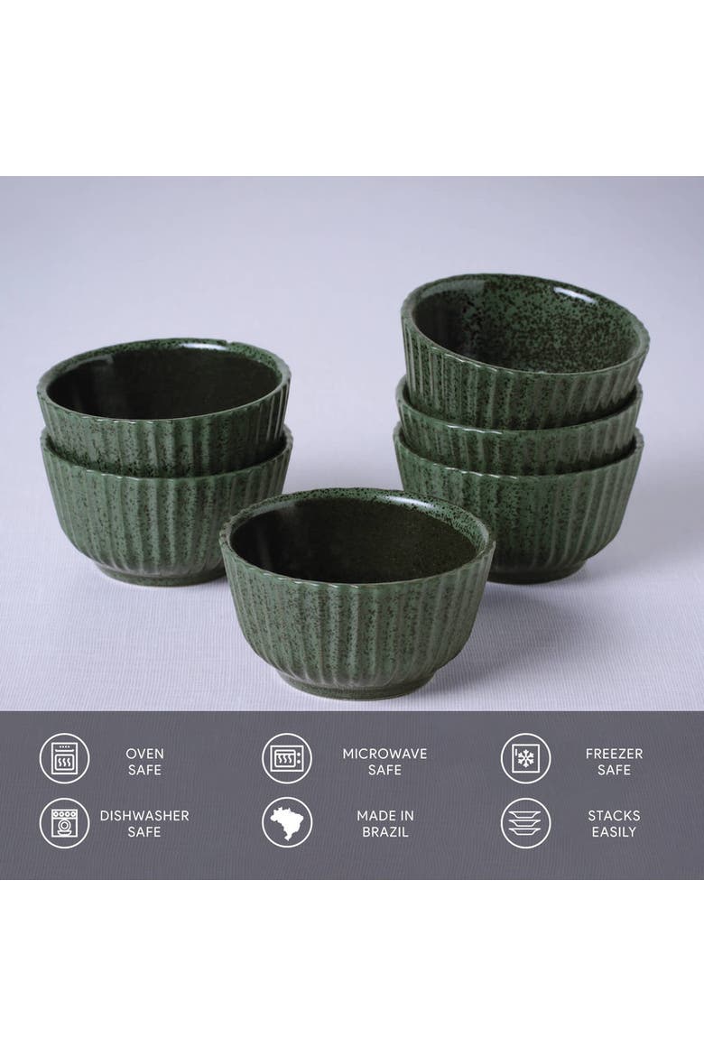 Linhas Ramekin Set of 6, Alternate, color, Greenery