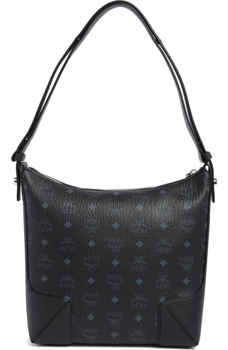 MCM Klara Visetos Medium Coated Canvas Hobo Bag, Alternate, color,