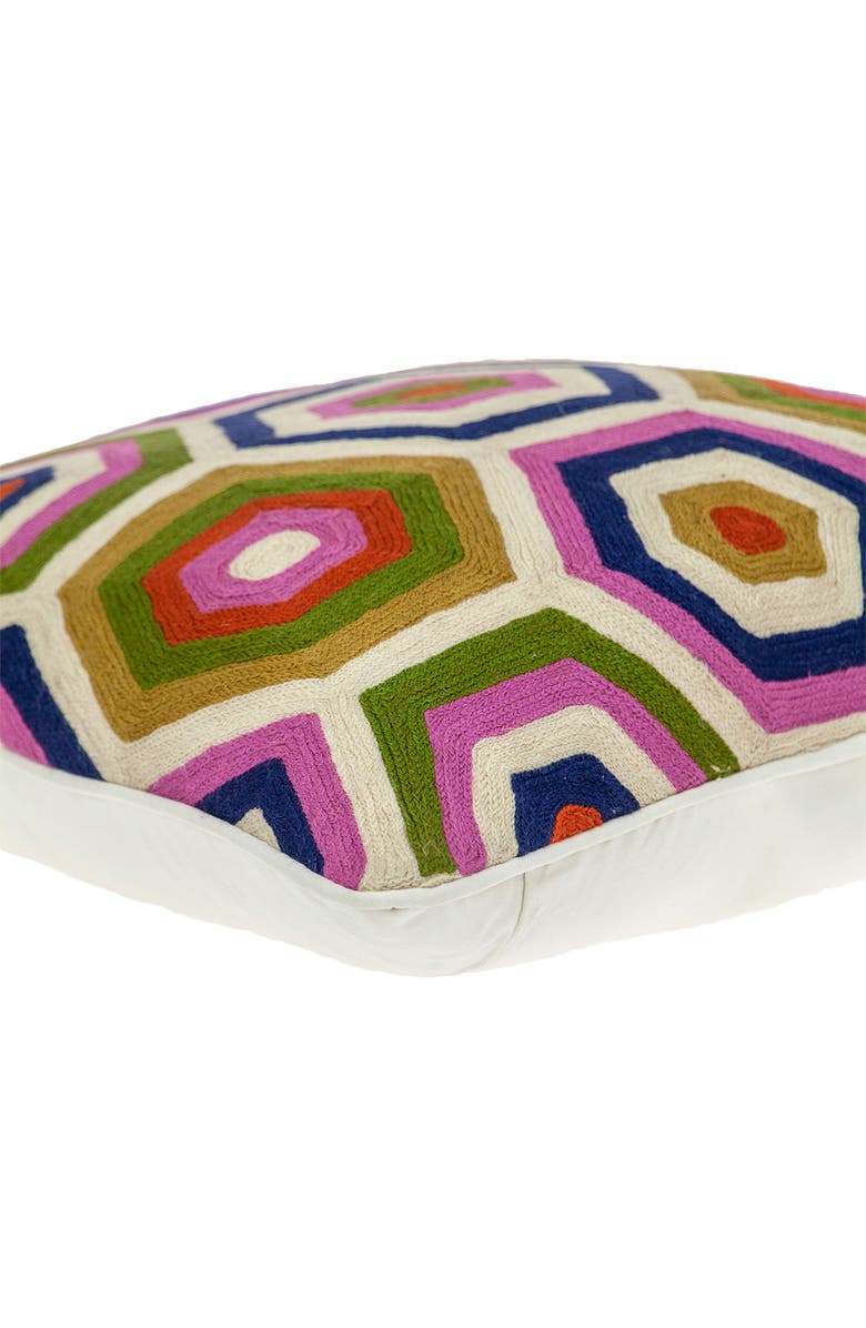 PARKLAND COLLECTION Acia Mulit-color Hexagon Accent Pillow, Alternate, color, Multicolored