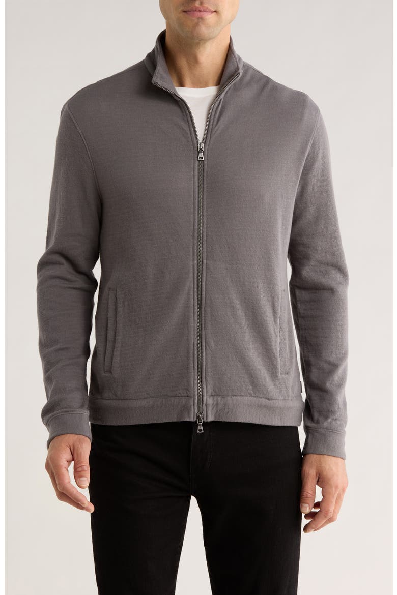 Antoine Double Knit Zip Jacket, Main, color, FLAT GREY