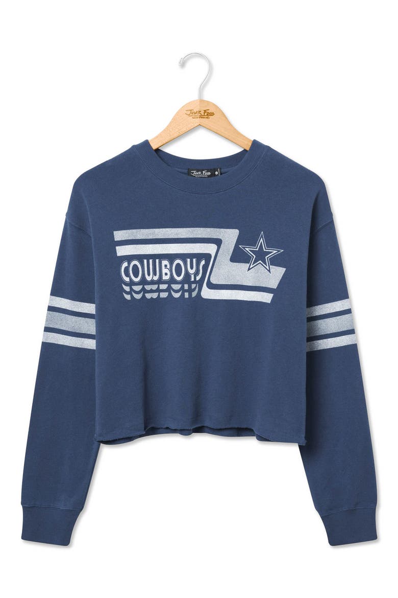 Cowboys Retro Graphic Cropped Sweatshirt, Main, color, TRUE NAVY
