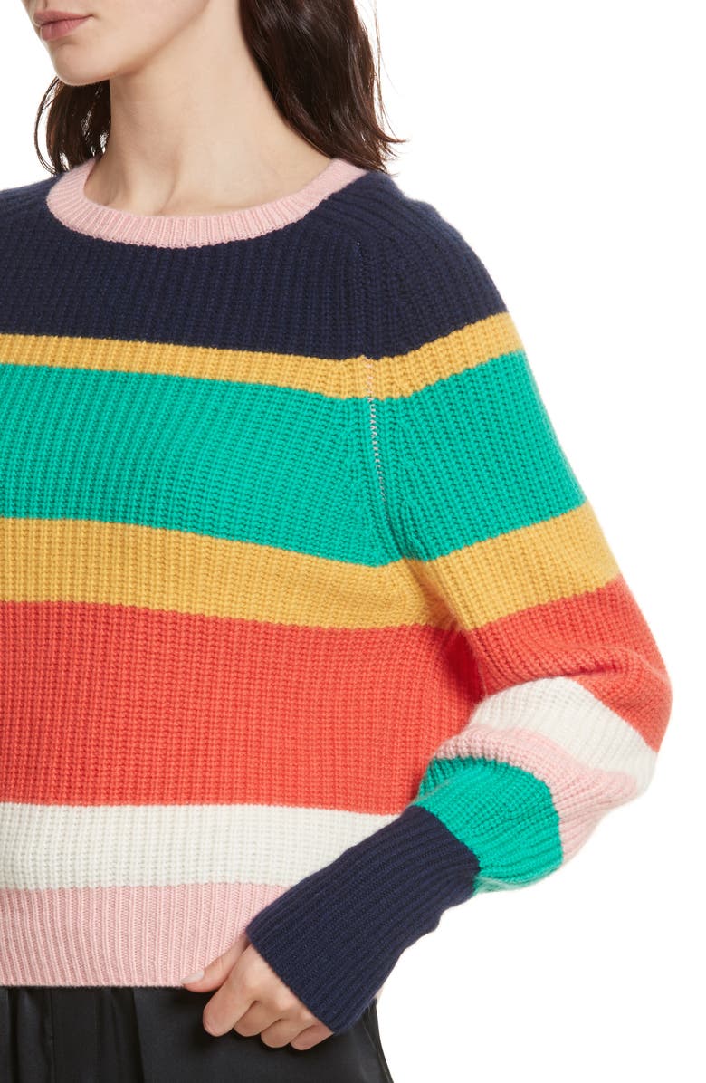 Joie Haady Stripe Wool & Cashmere Sweater, Alternate, color,
