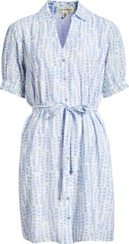 Cloth & Stone Block Print Belted Minidress
