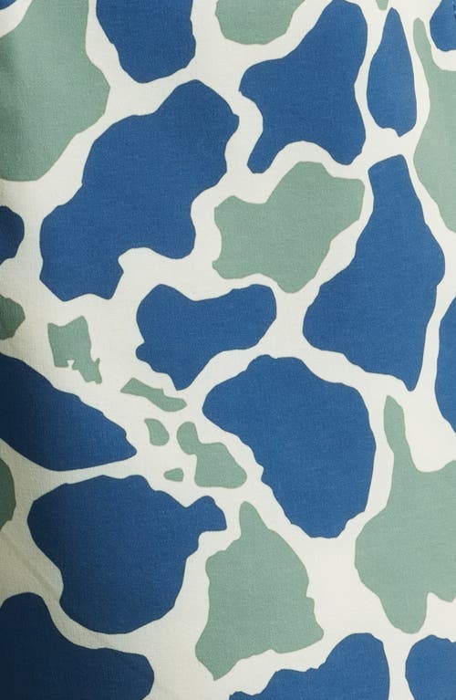 Florence Standard Issue Water Repellent Swim Trunks In Blue Camo