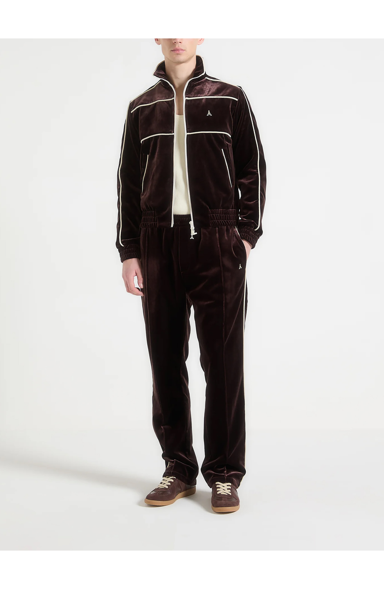 Manière De Voir Eiffel Velour Track Pants, Alternate, color, Brown