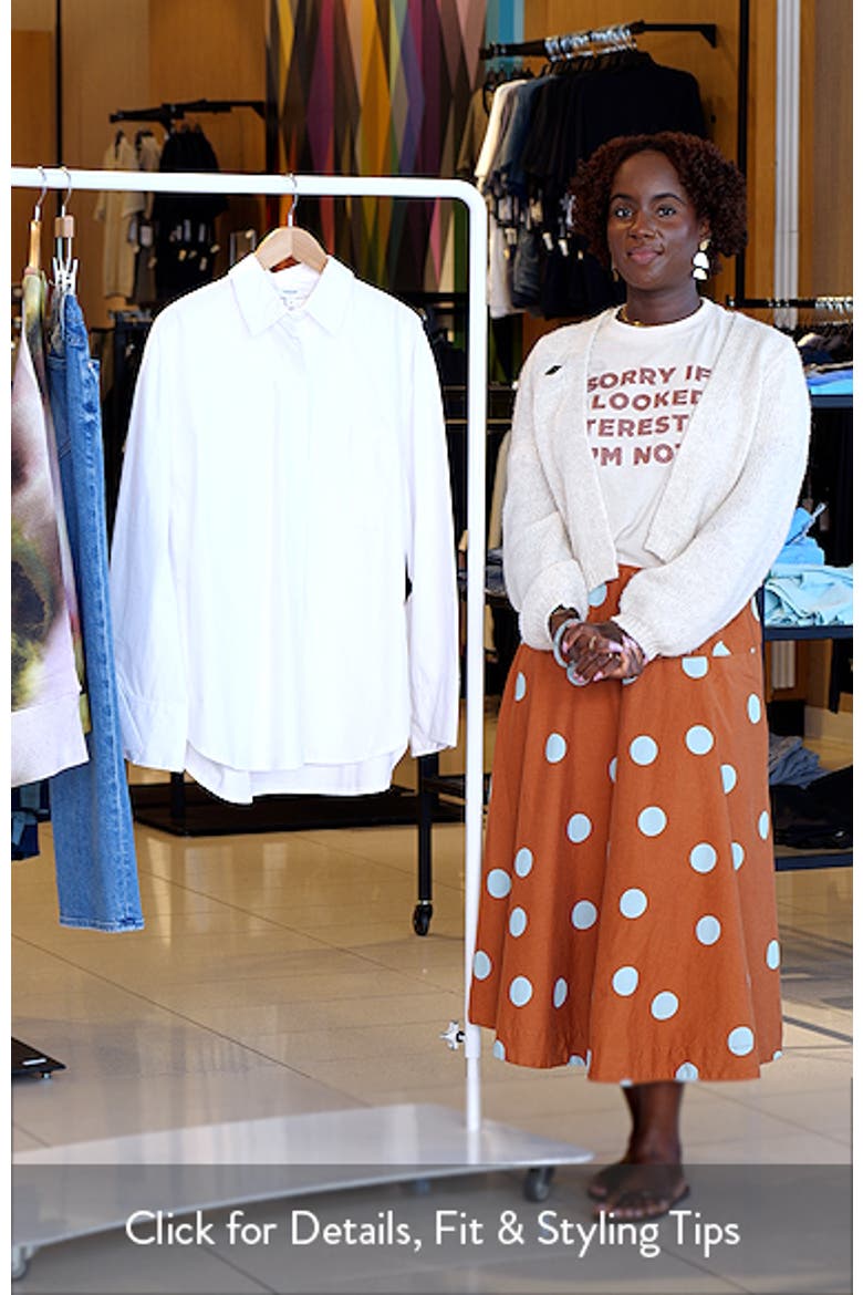 Darted Cuff Oversize Button-Up Shirt video