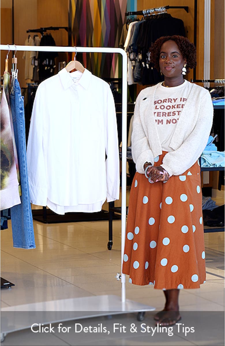 Darted Cuff Oversize Button-Up Shirt, sales video thumbnail