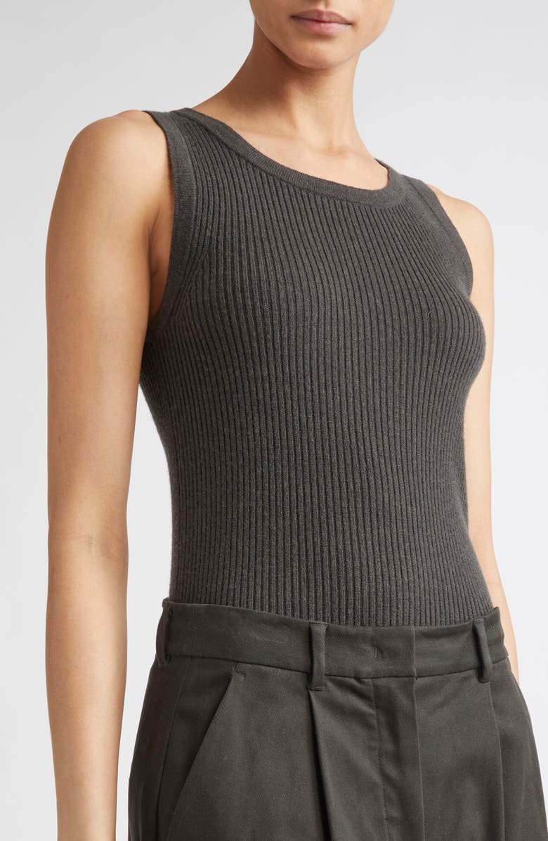 Max Mara Cipro Wool & Cashmere Sweater Tank, Alternate, color, Green